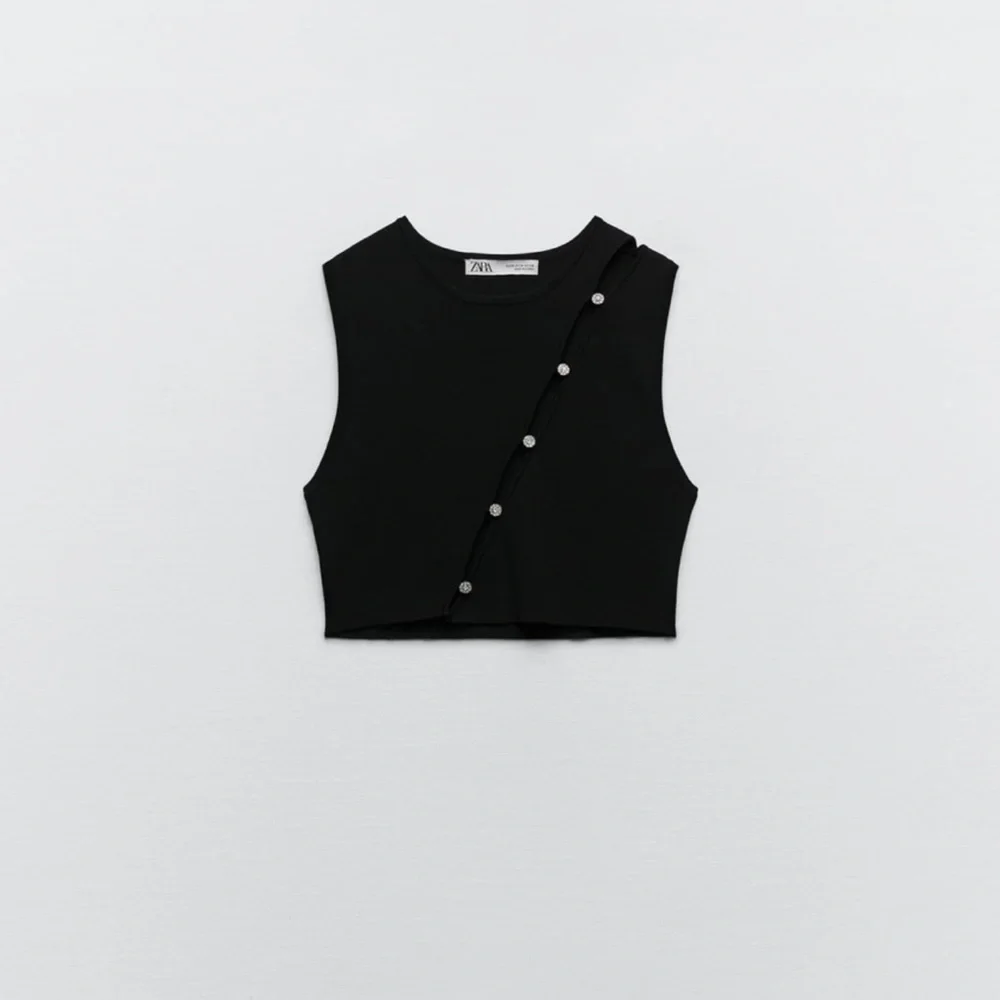 ZARA KNIT TOP WITH JEWEL BUTTONS
BLACK - Picture 2 of 4